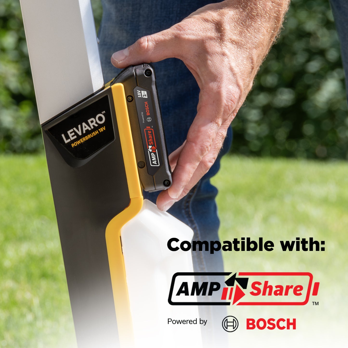 Levaro Powerbrush 18V Cordless (Wood + Deep Cleaner) Outdoor Cleaner