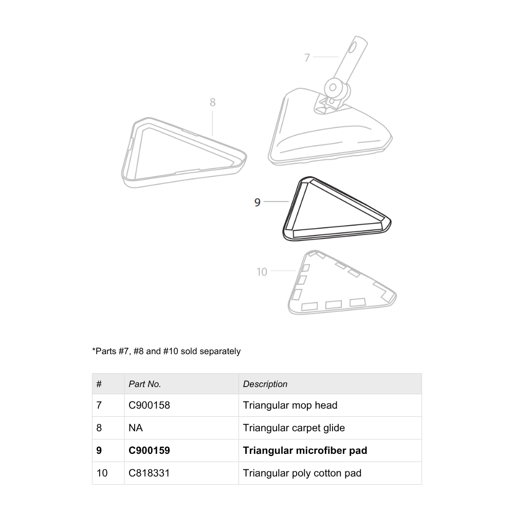 Triangular Microfiber Pad