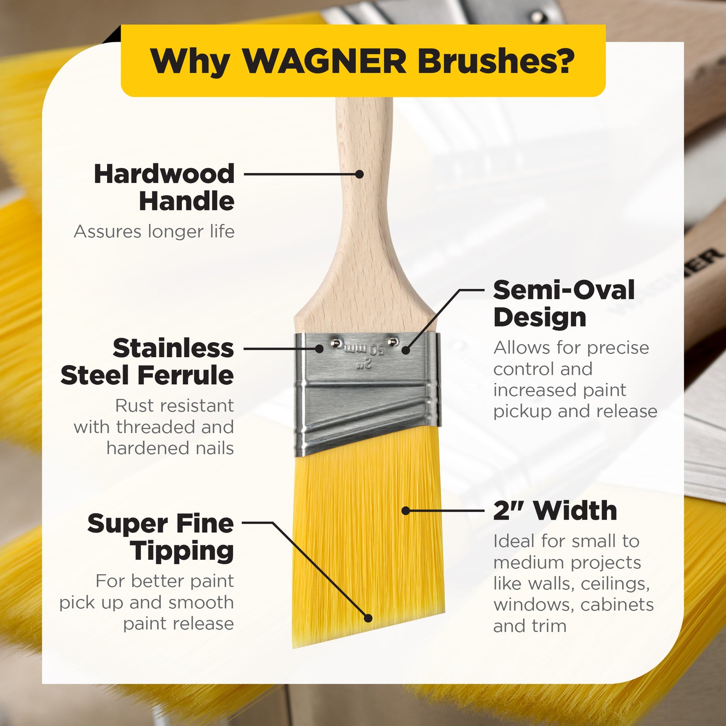 2 Inch Wall & Trim Angle Brush